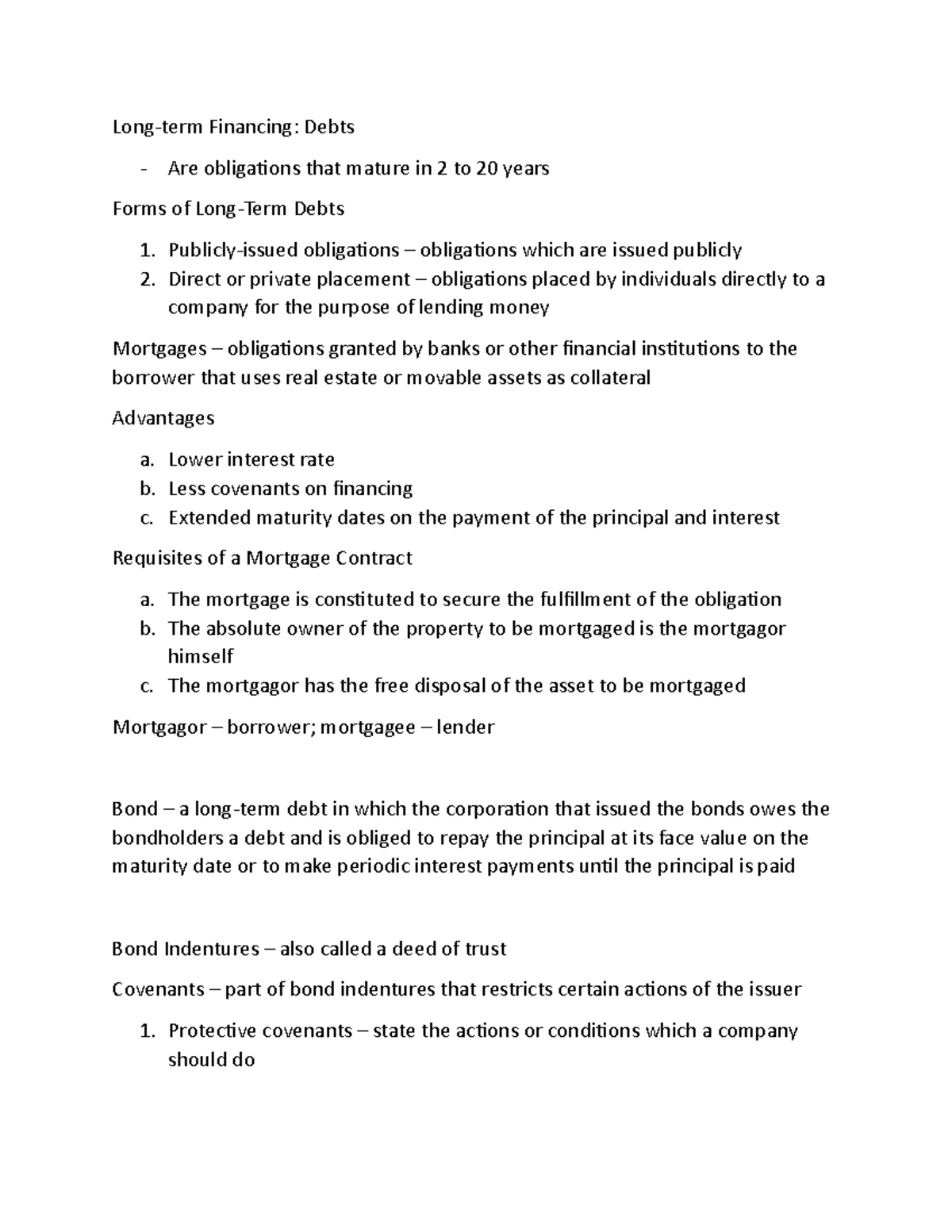Long-Term Debts - Publicly-issued obligations – obligations which are ...