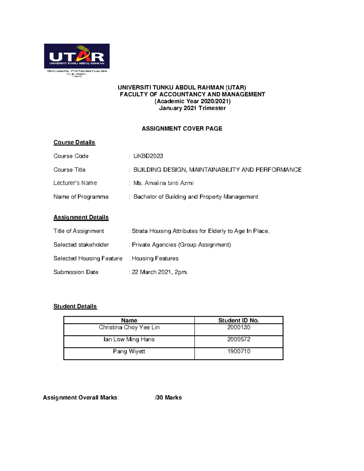 Private Agencies - UNIVERSITI TUNKU ABDUL RAHMAN (UTAR) FACULTY OF ...