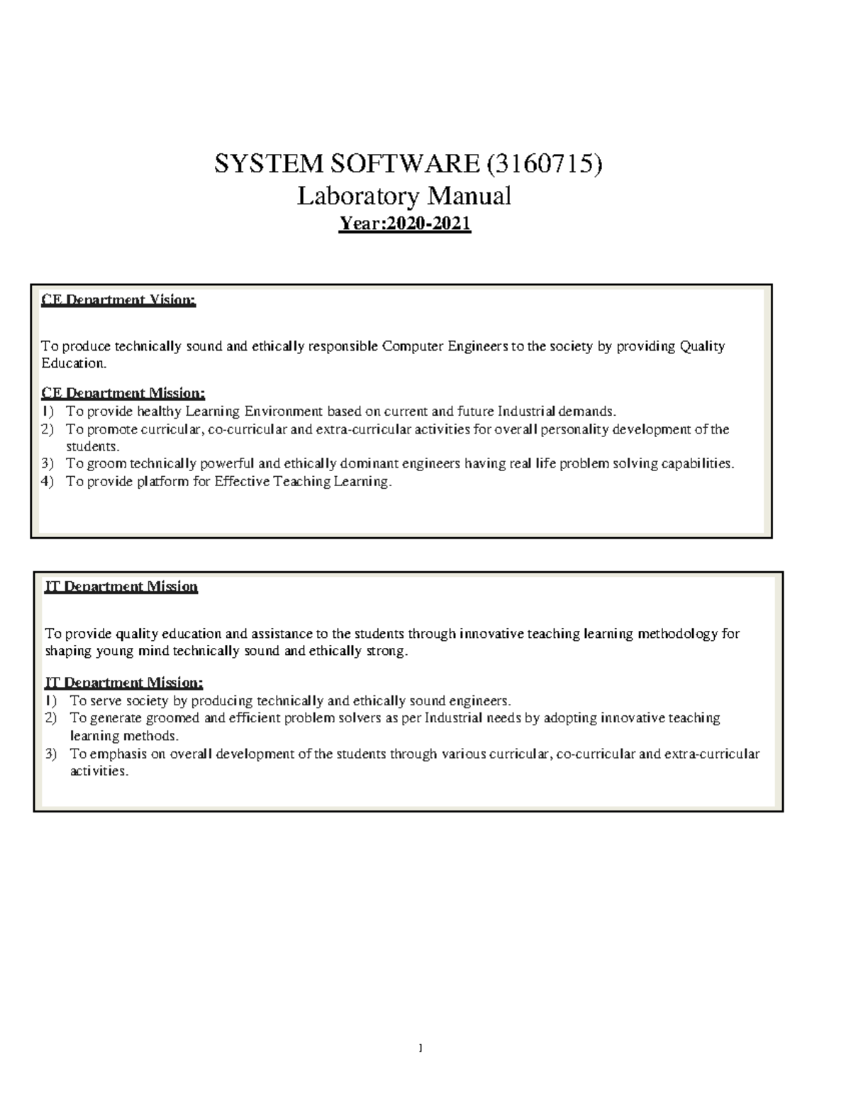 System Software (3160715) labmanual GTU Studocu