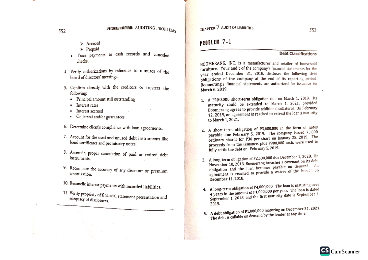 Roque IA2 Practice poblems in Auditing theoru intermediate ...