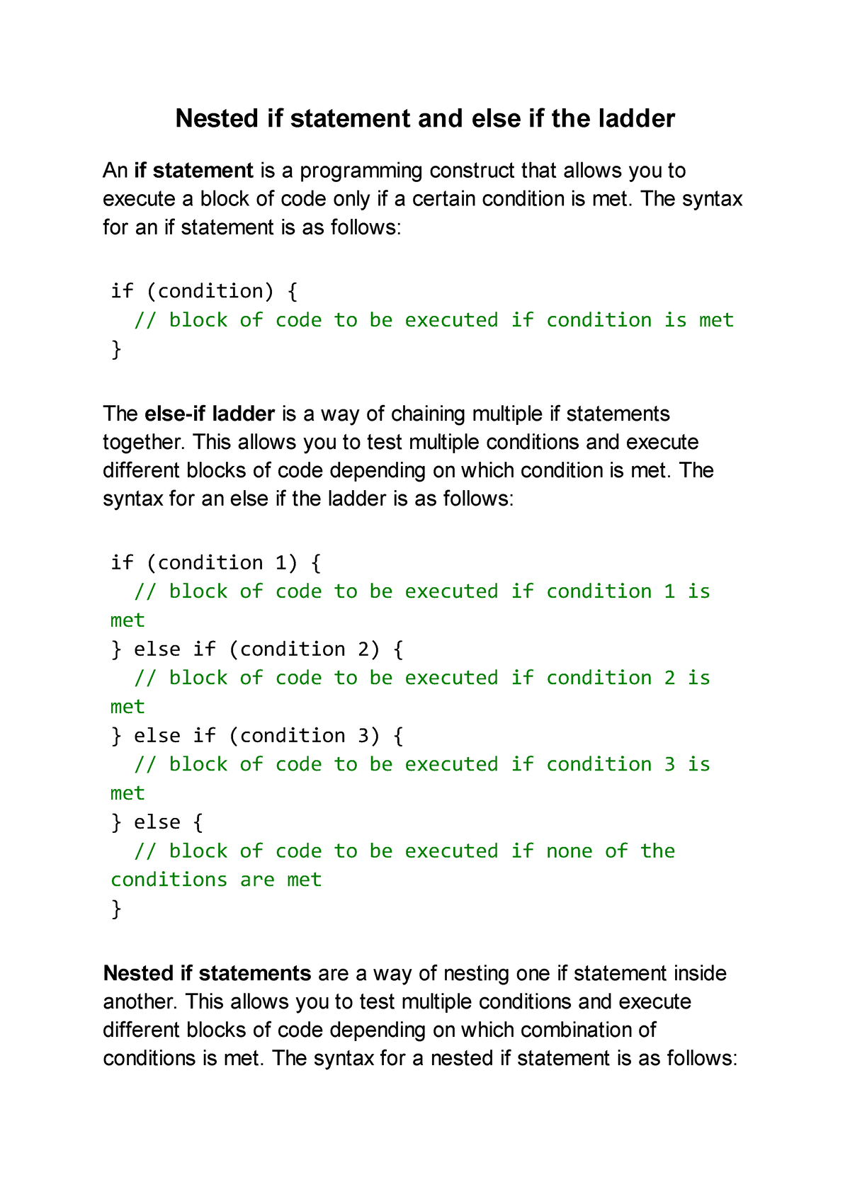 difference-between-nested-if-statement-and-else-if-the-ladder-nested