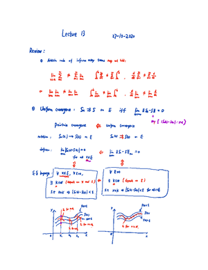 Sequence - Notes - MATH 3033 Real Analysis Sequences And Series Of ...