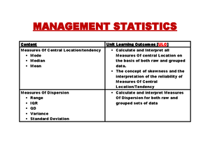 Basic statistics self test - BASIC STATISTICS SELF TEST A researcher is ...