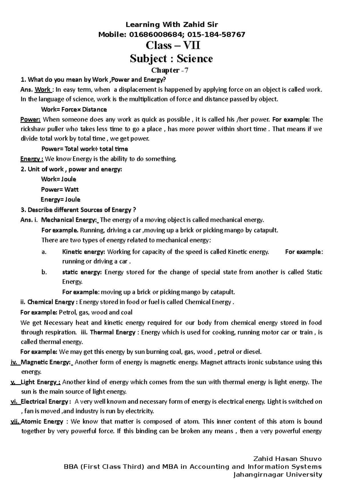 Science-VII%20Chapter-7 - Mobile: 01686008684; 015-184- Class – VII ...