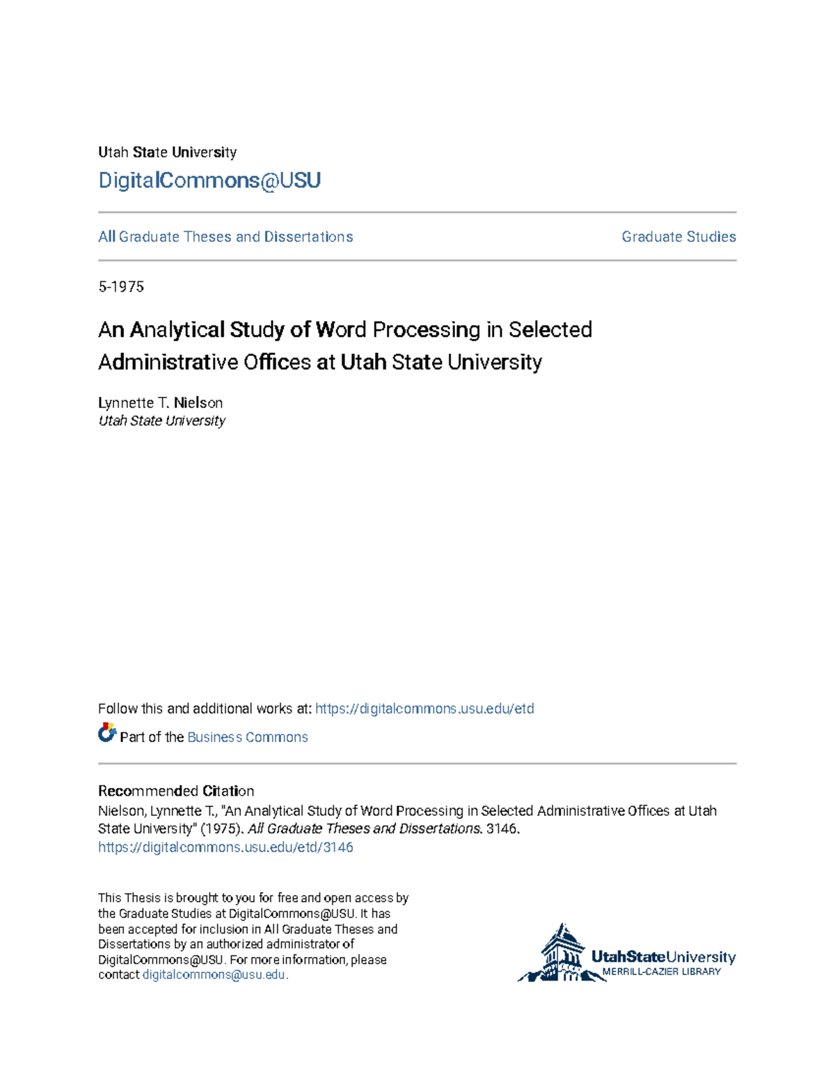 An Analytical Study Of Word Processing In Selected Administrative 