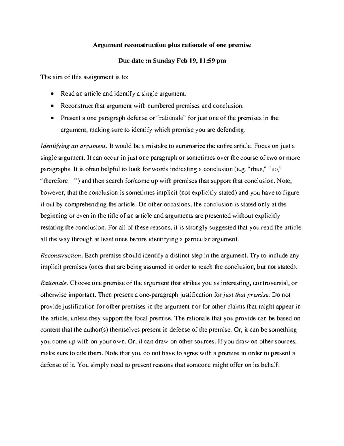 argument essay about reconstruction