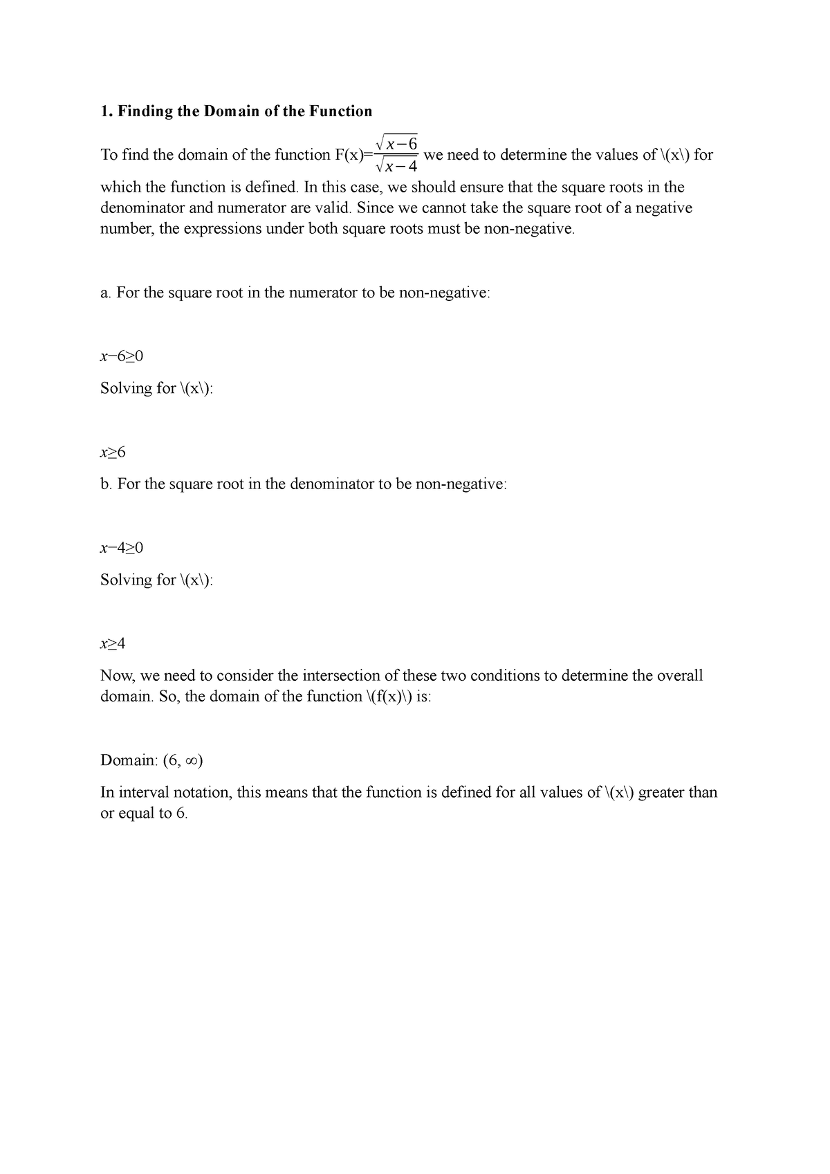 algebra-written-assignment-unit-1-finding-the-domain-of-the-function