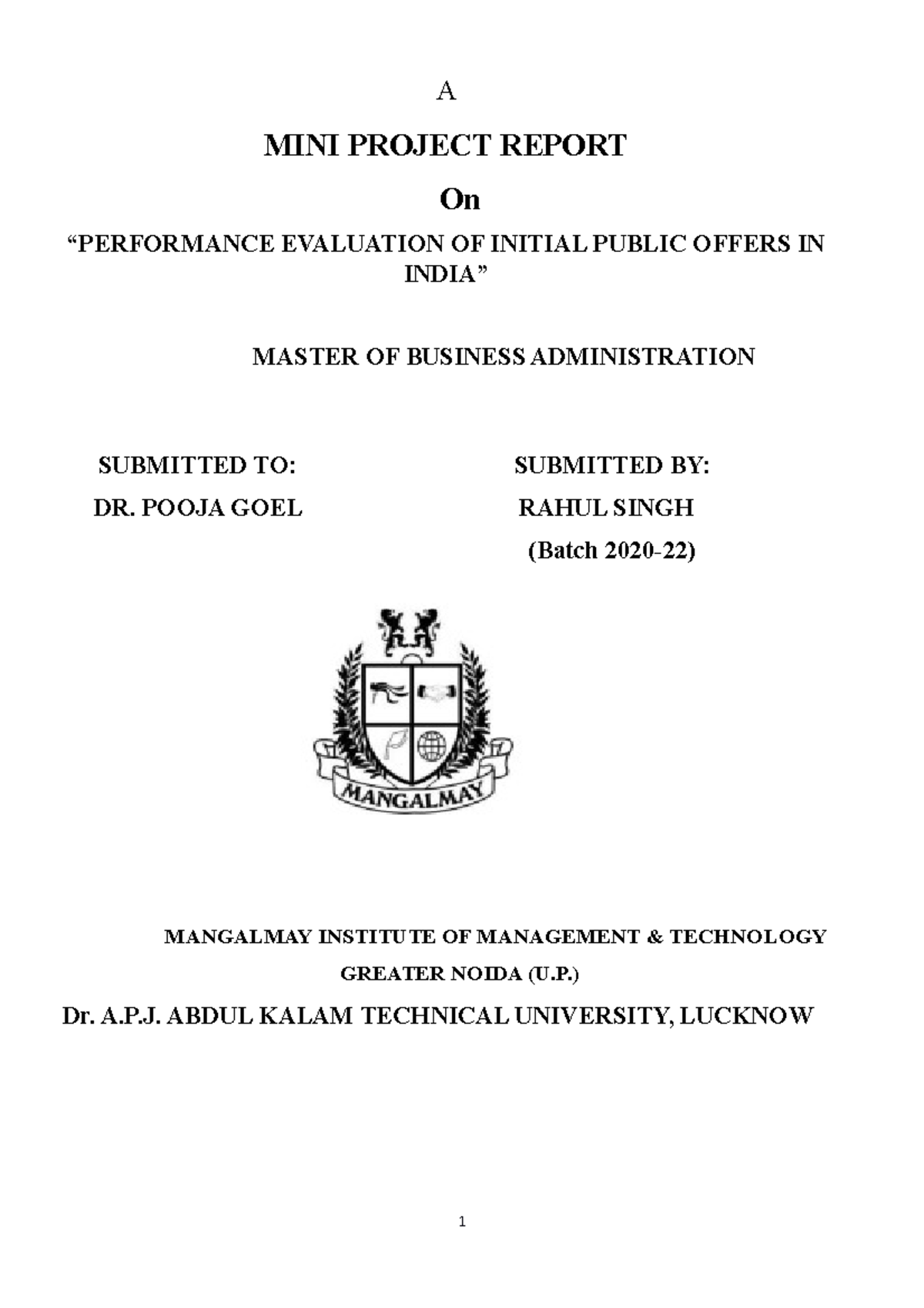 Rahul ipo - Its about behavior of people in india regarding the ipo and ...