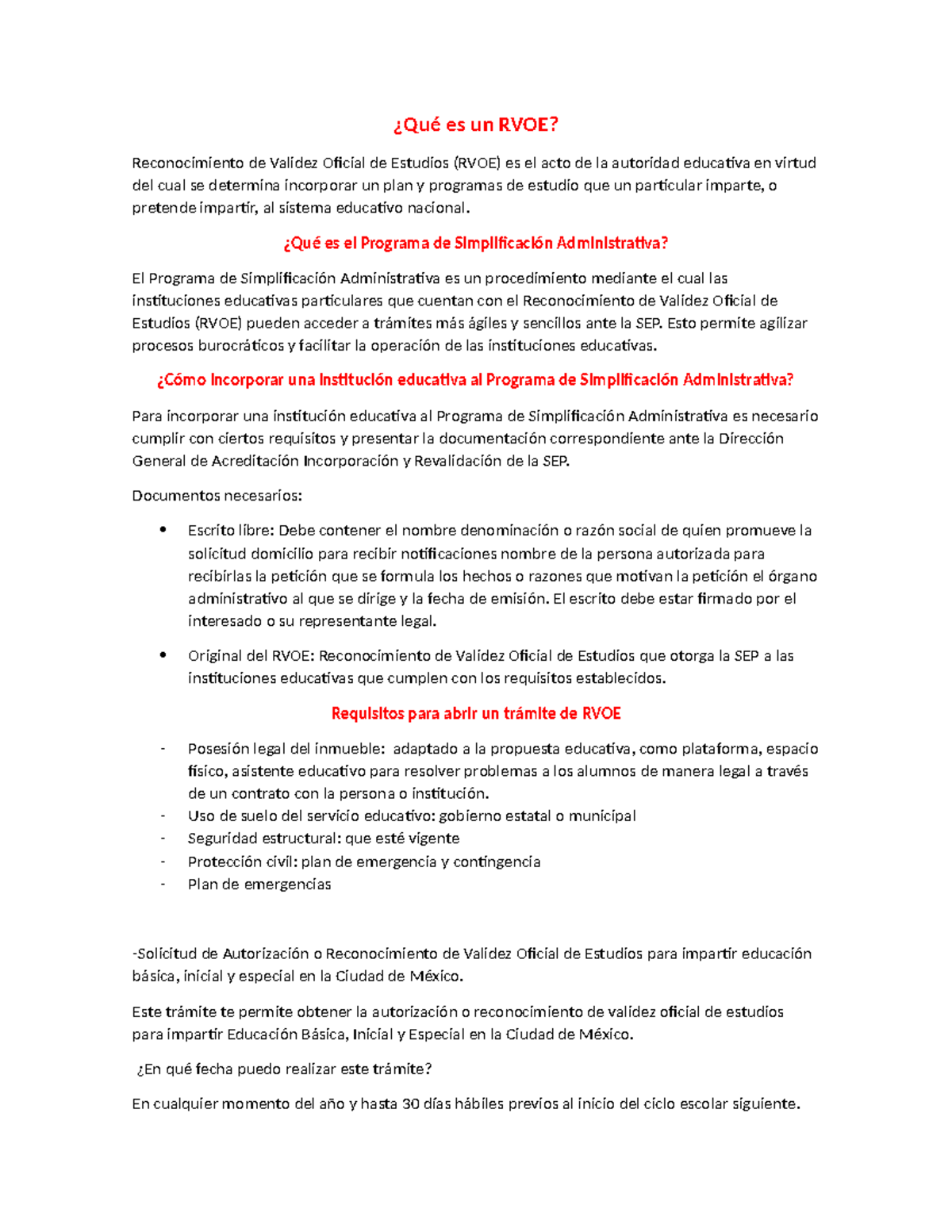 Qué es un RVOE1 - QUE ES UN ROVOE - ¿Qué es un RVOE? Reconocimiento de ...