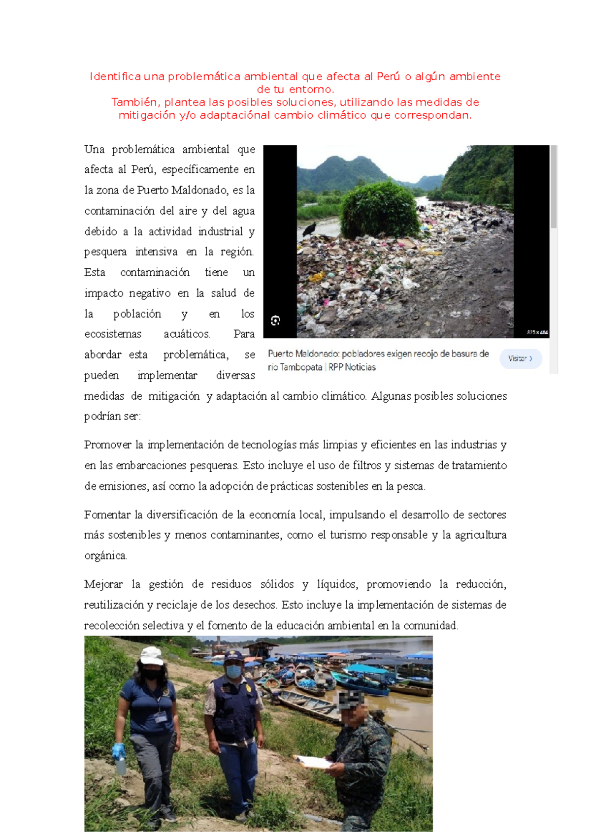 Semana 12 INFOGRAFIA - Identifica Una Problemática Ambiental Que Afecta ...