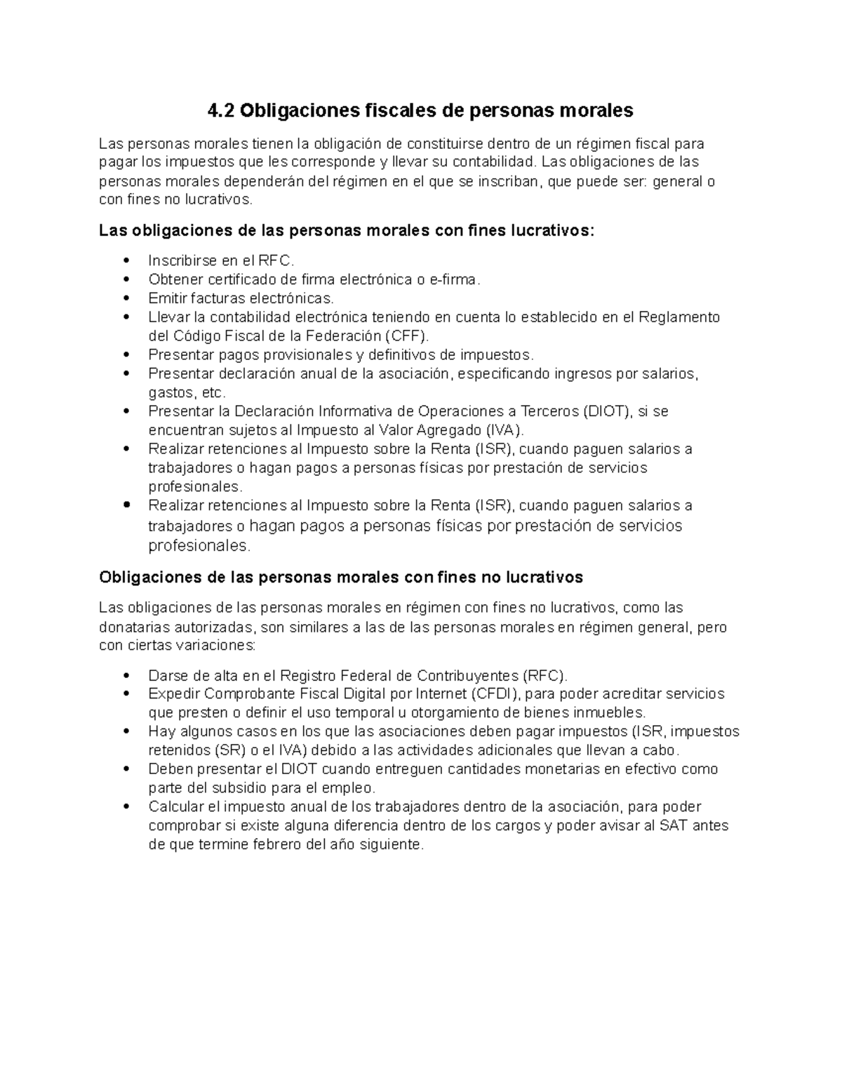 Obligaciones Fiscales - Las obligaciones de las personas morales ...