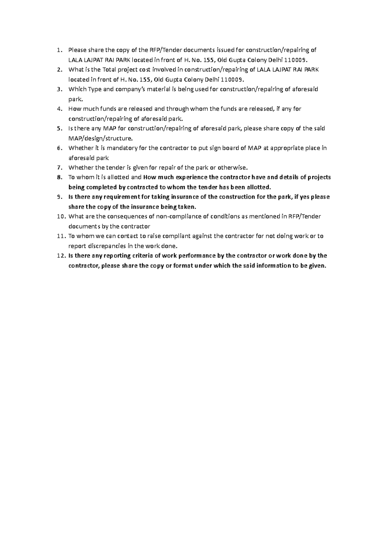 Draft Online RTI 23062022 - Please share the copy of the RFP/Tender ...