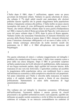 L'italia postunitaria dal 1861 al 1900 - 17 marzo Nasce ufficialmente il  Regno d'Italia. Il re - Studocu