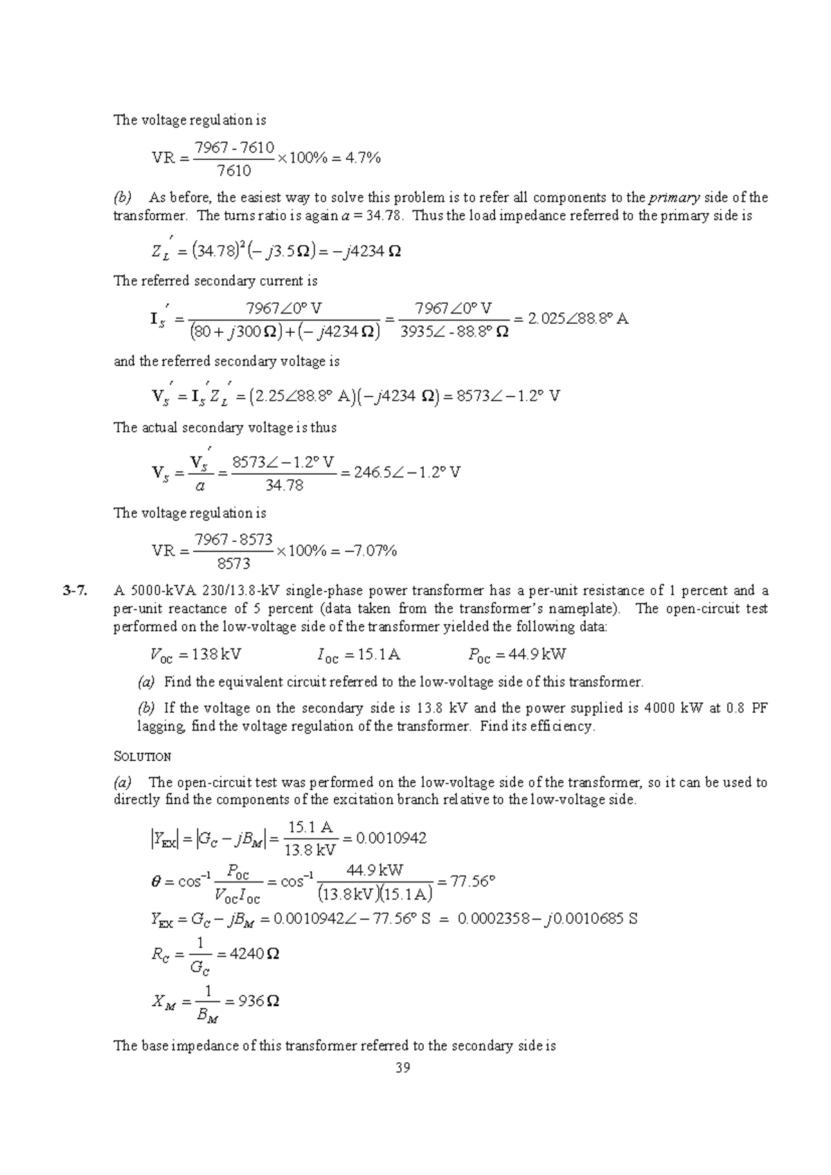 Electric Machinery And Power System Fundamentals8 The voltage