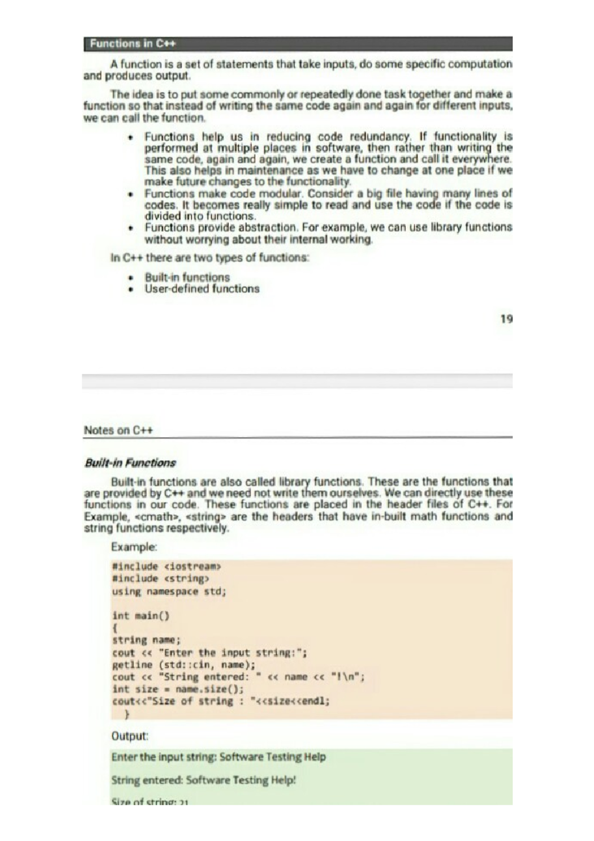 Functions in c++ - c++ programming - Studocu