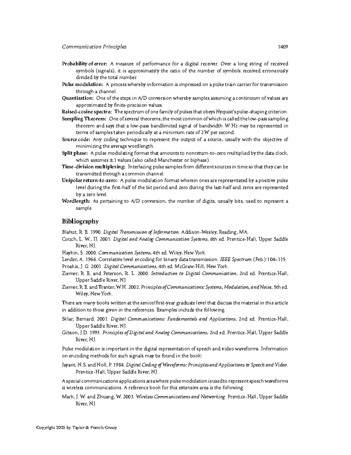 Electrical Engineering notes (109) - Communication Principles 1409 ...