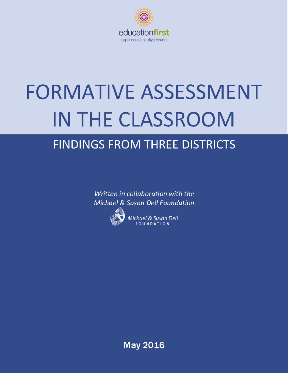 MSDF Formative Assessment Study Final Report - 0 FINDINGS FROM THREE ...