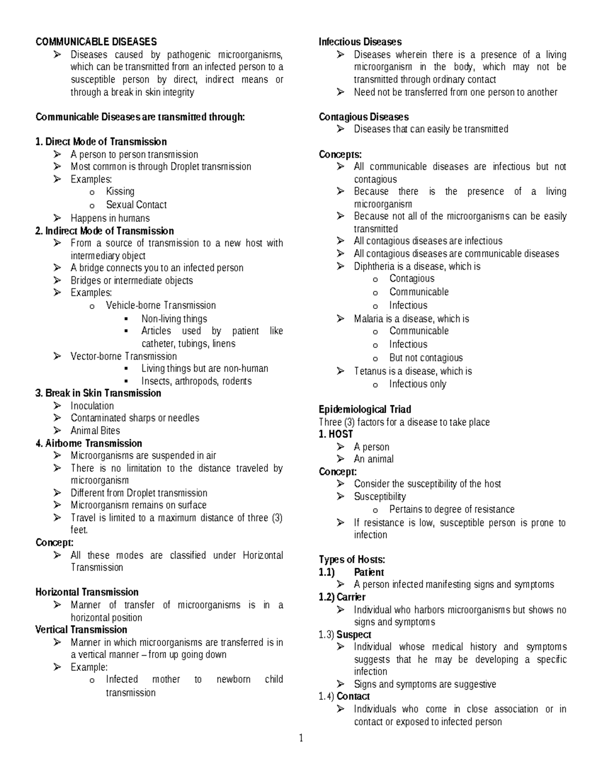 Communicable-Diseases 1 - COMMUNICABLE DISEASES Diseases caused by ...