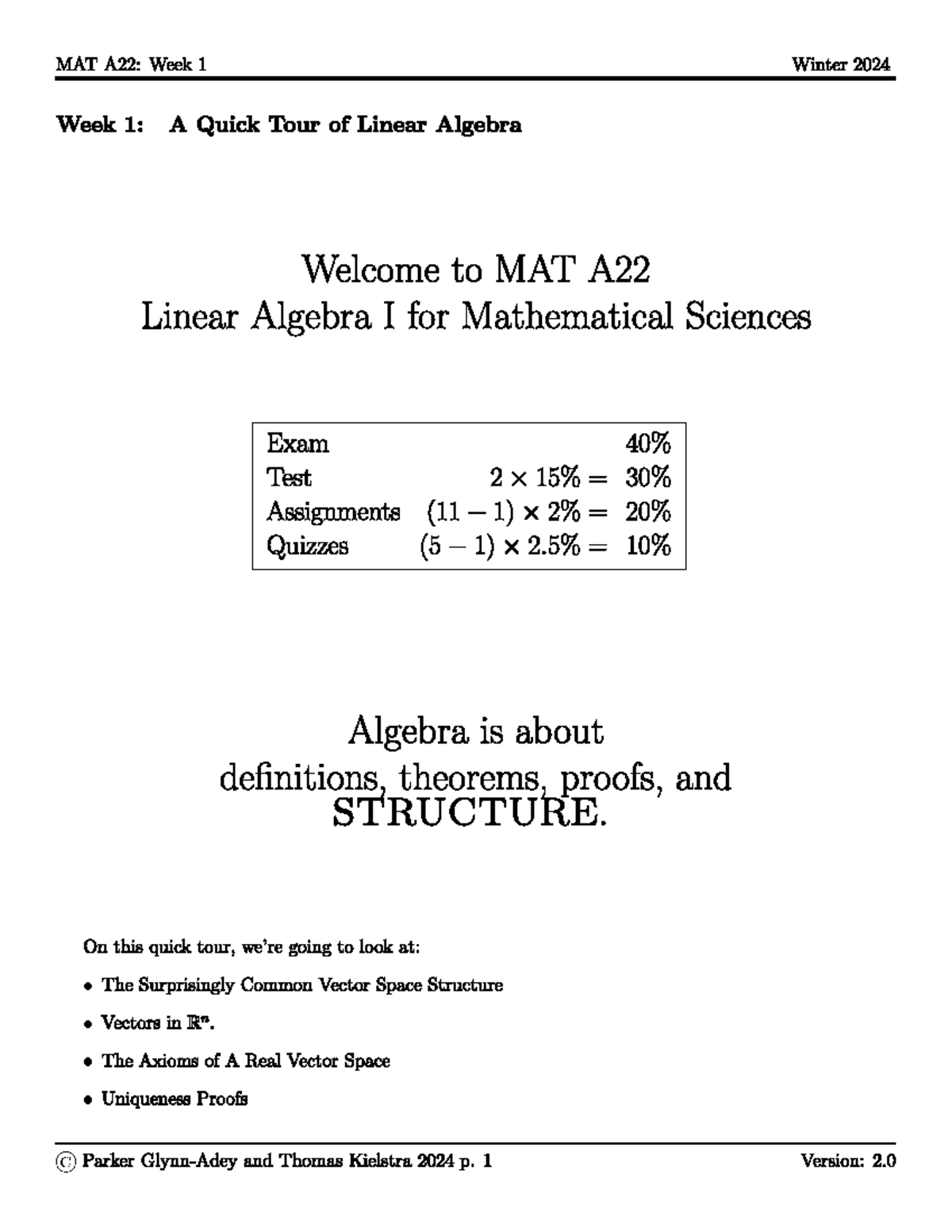 Week+1+Lecture+Notes - MATA22 - Studocu