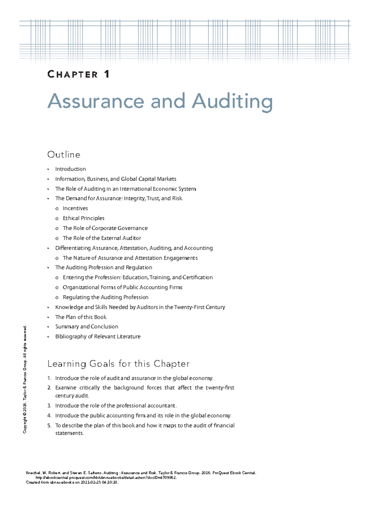 Auditing Assurance And Risk - (Chapter 1 Assurance And Auditing ...