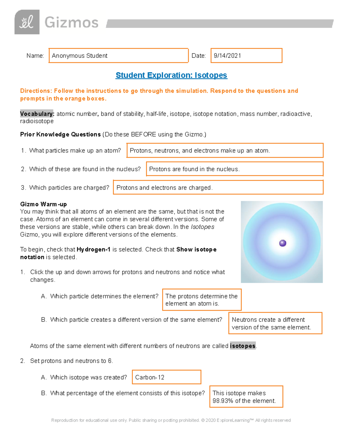 Nuclear Reactions Gizmo Answer Key