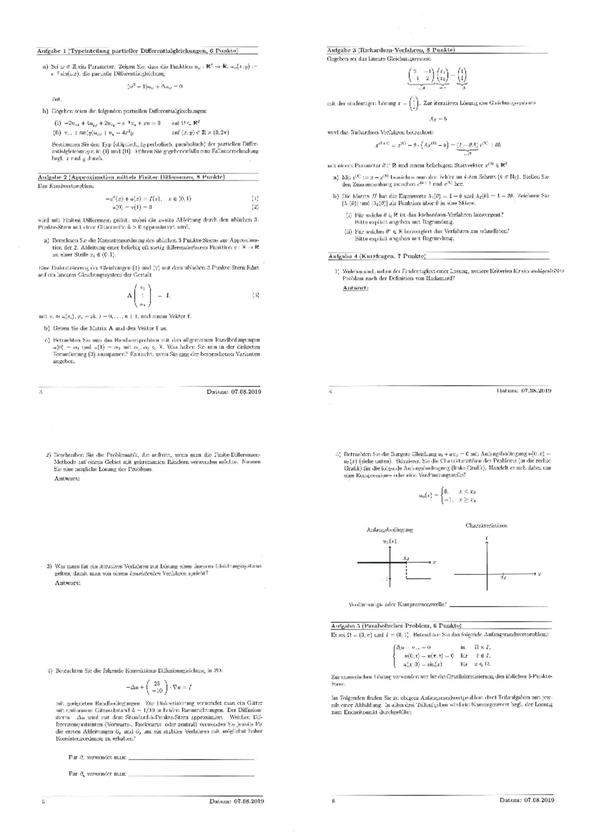 Past paper for PDE MSE - Numerische Behandlung Partieller ...