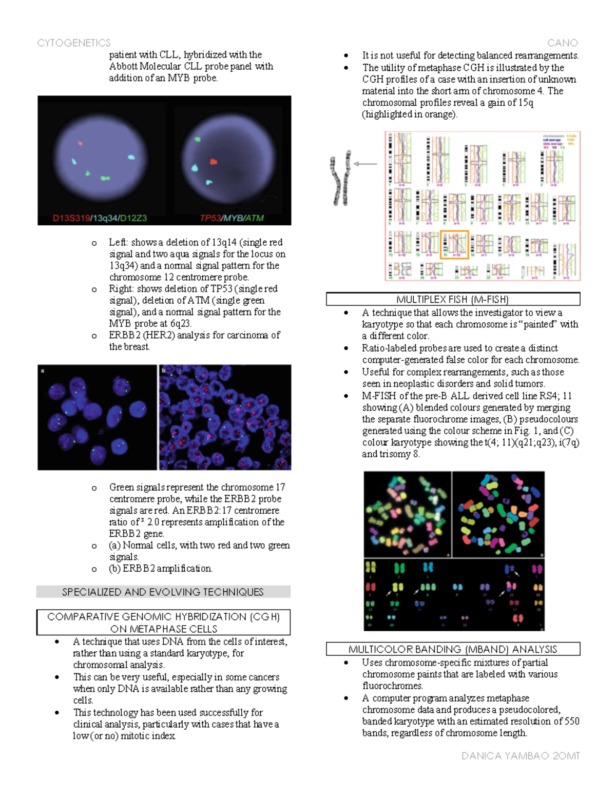 Cytogenetics 38-40 - Cytogenetic Notes For Medical Technology Students ...