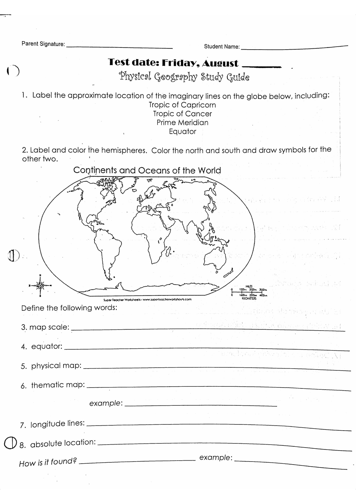 Geography Test Study Guide - Studocu