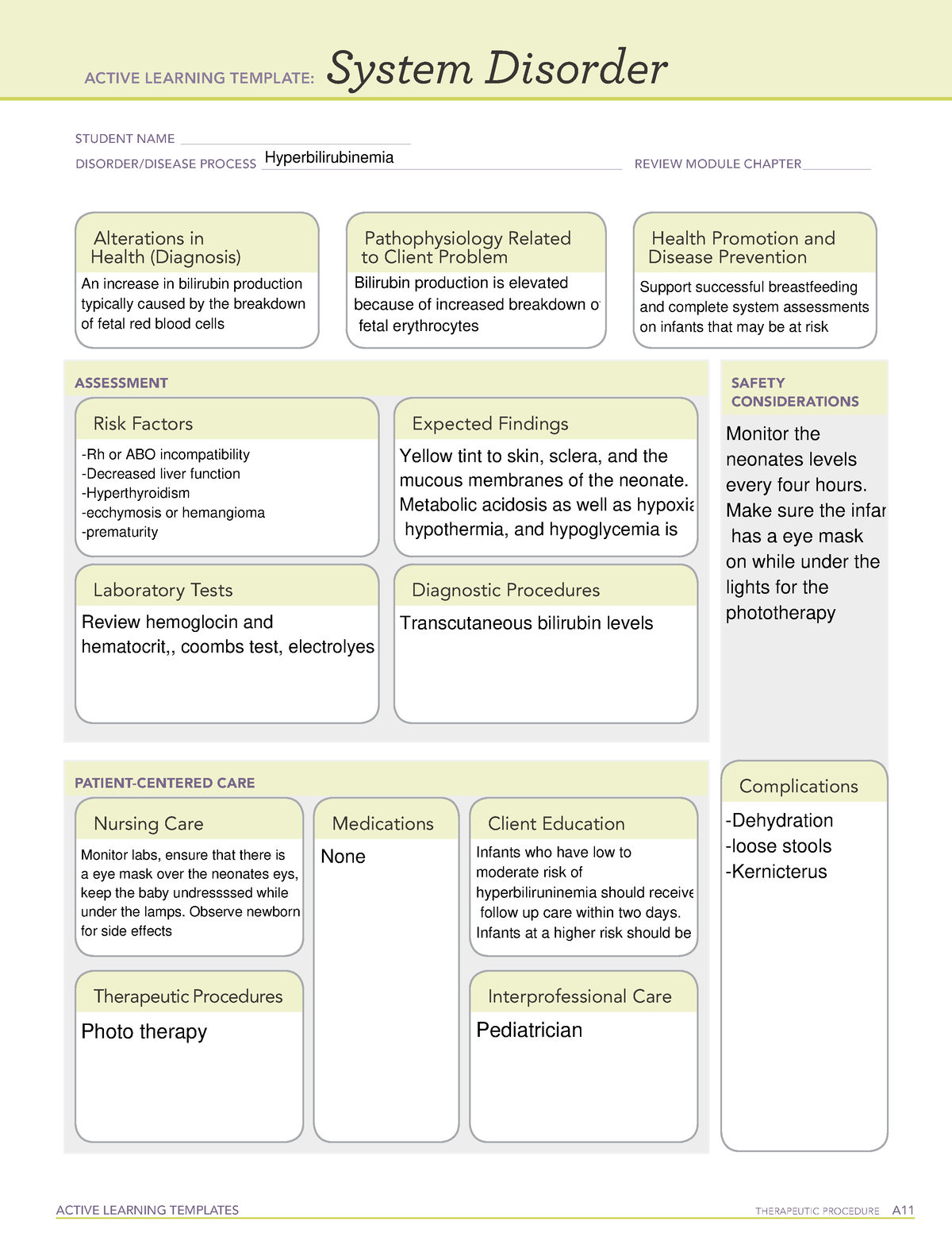 Active Learning Template Jaundice - ACTIVE LEARNING TEMPLATES ...