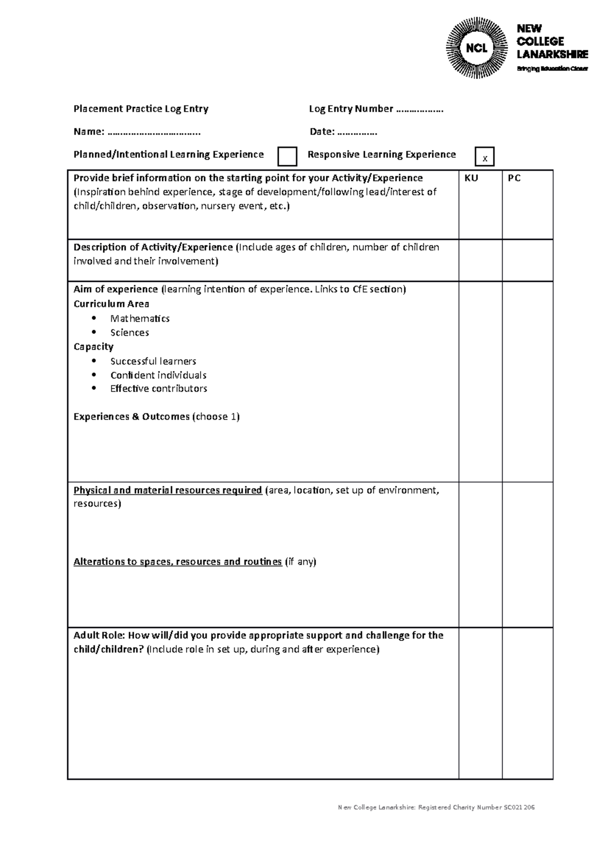 PLE 4 - Dinosaur Balance Game - Placement Practice Log Entry Log Entry ...