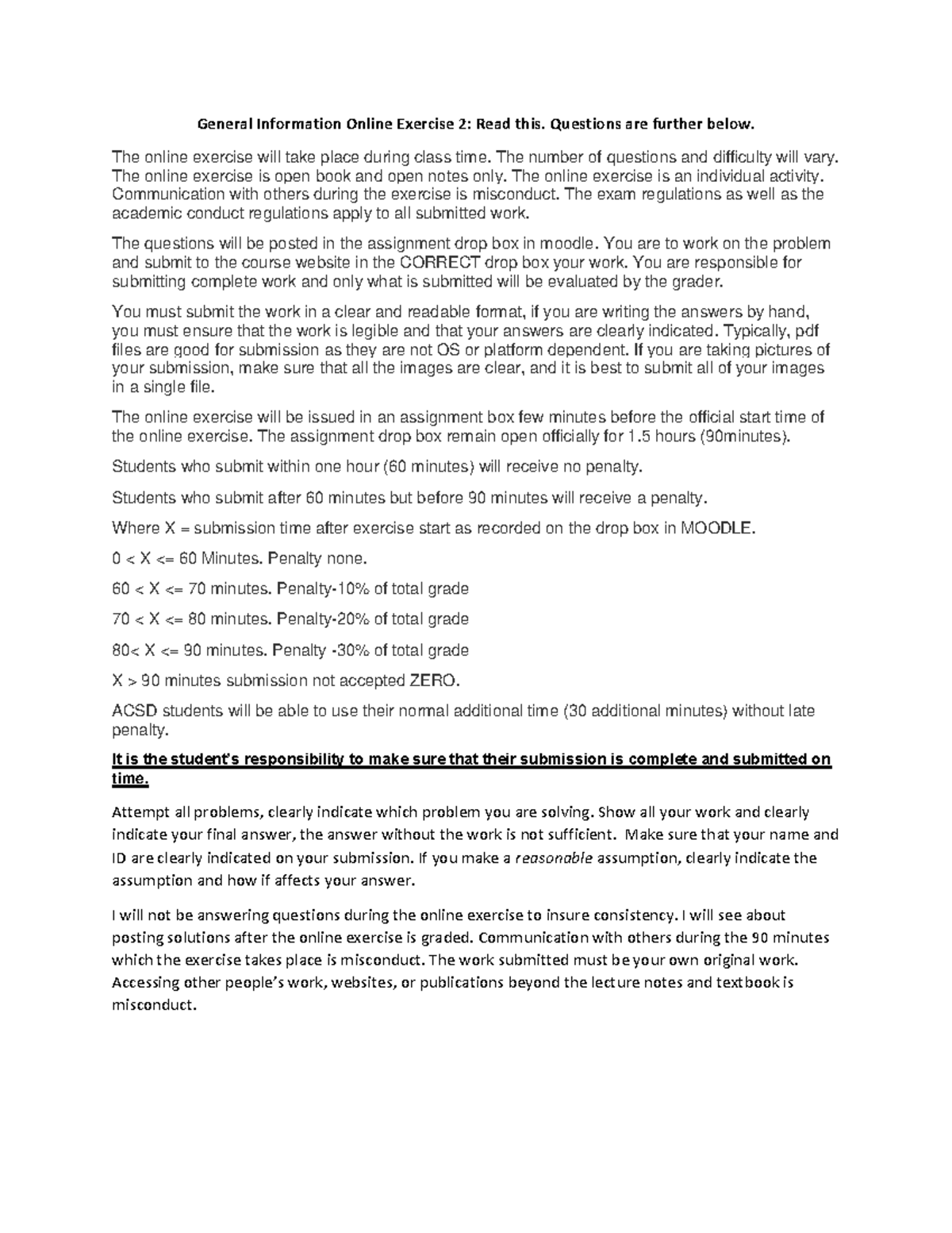 Online Exercise 2 q - Quiz2 - General Information Online Exercise 2 ...