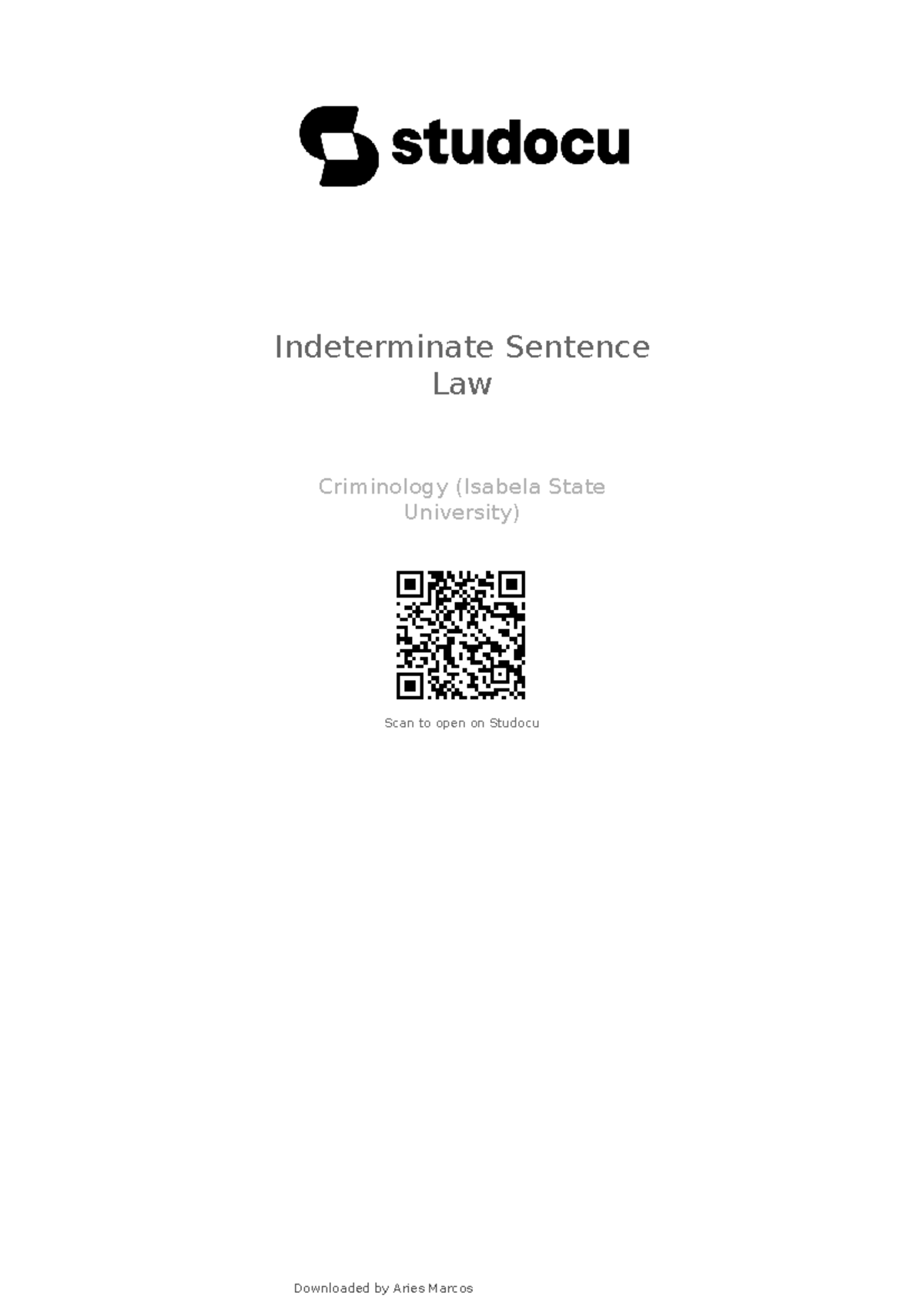 Indeterminate-sentence-law - Indeterminate Sentence Law Criminology ...