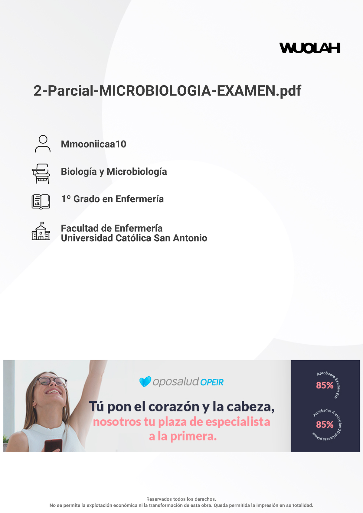 Biología Y Microbiología - 2-Parcial-MICROBIOLOGIA-EXAMEN Mmooniicaa ...