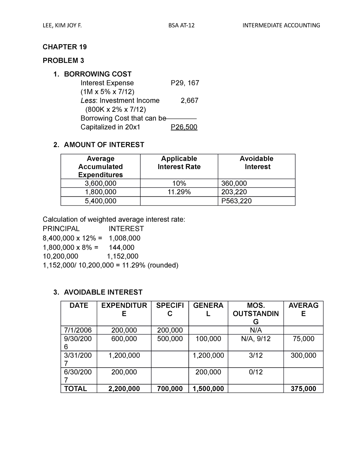 LEE Chapter 19 TO 23 - About Accounting - CHAPTER 19 PROBLEM 3 1 ...