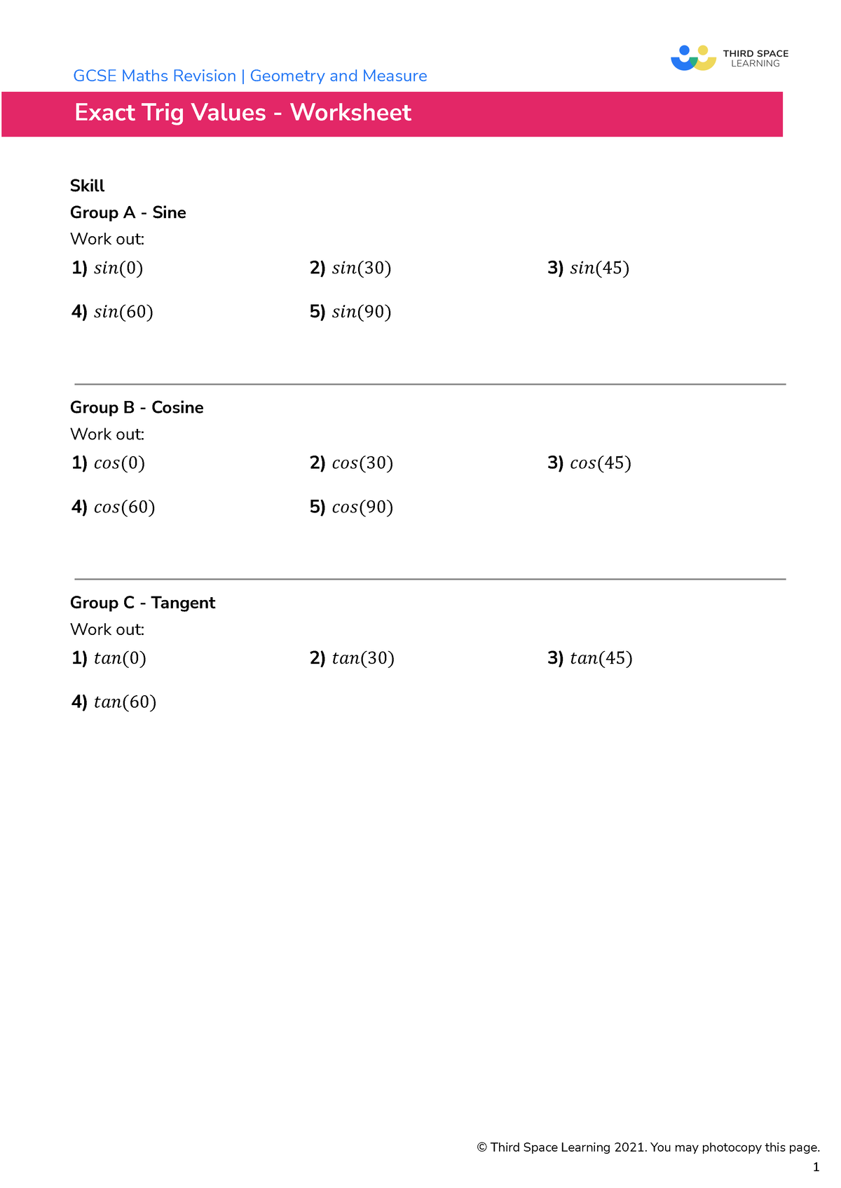 trigonometry extra credit assignment