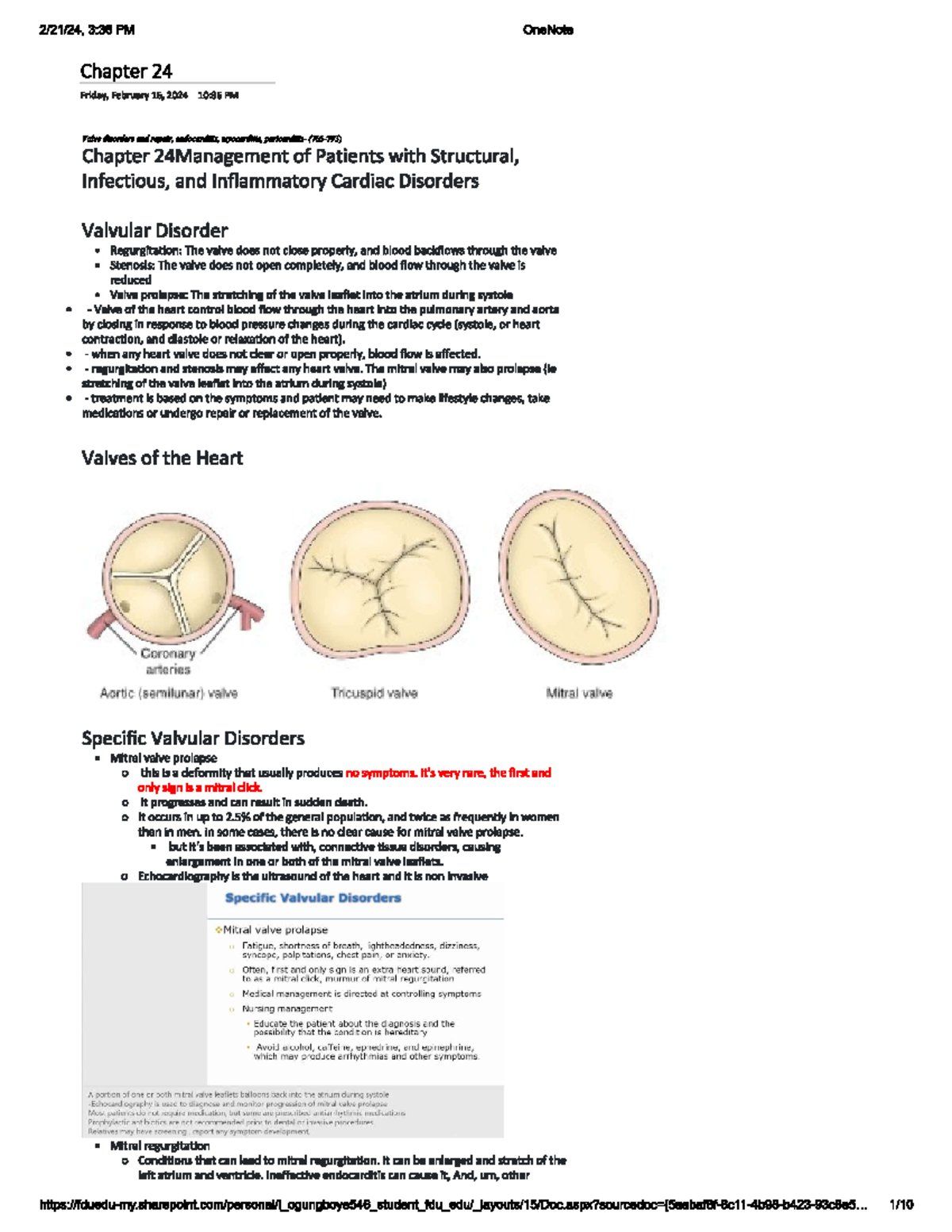 Study guide cadiac valves disorders NURS 3500 Studocu