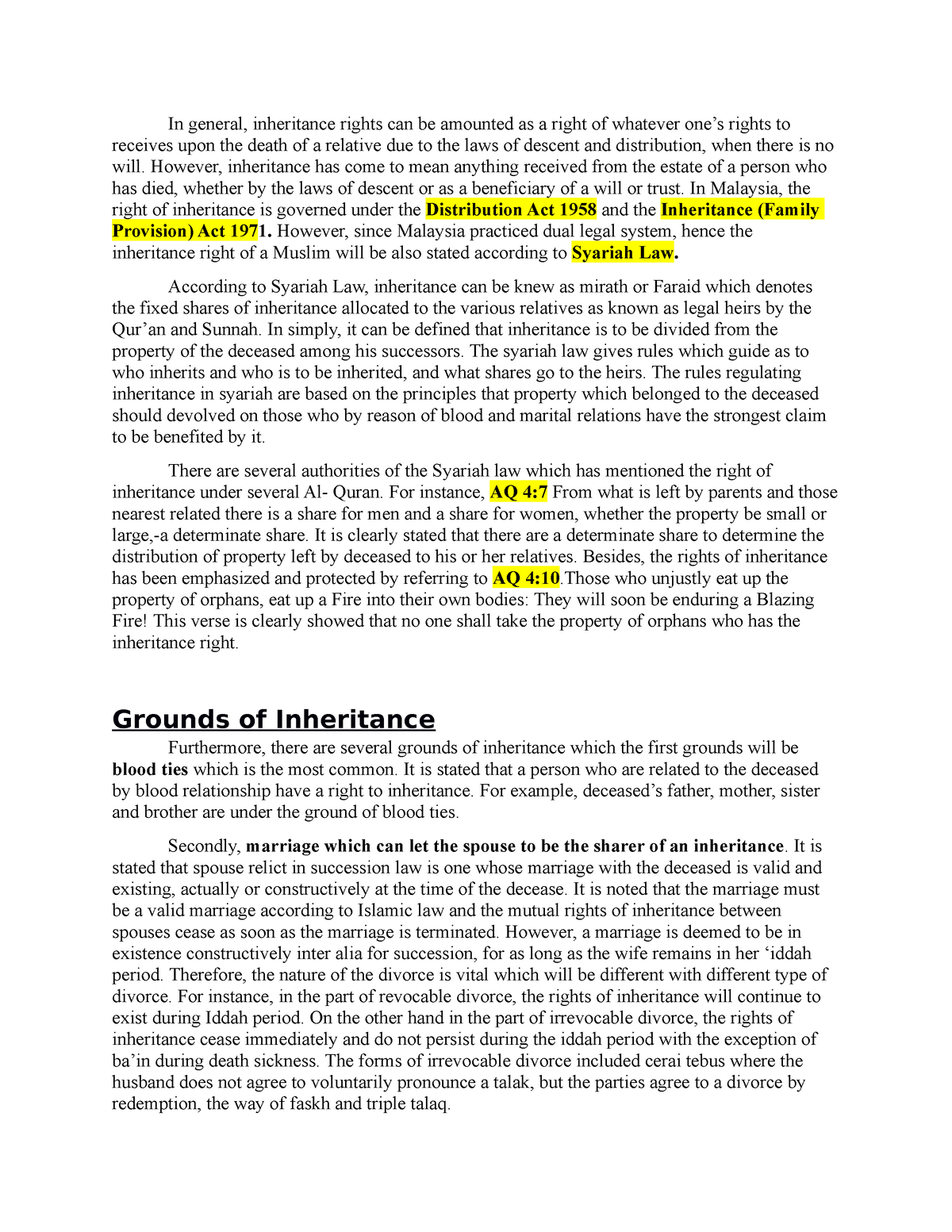 inheritance essay pdf free download