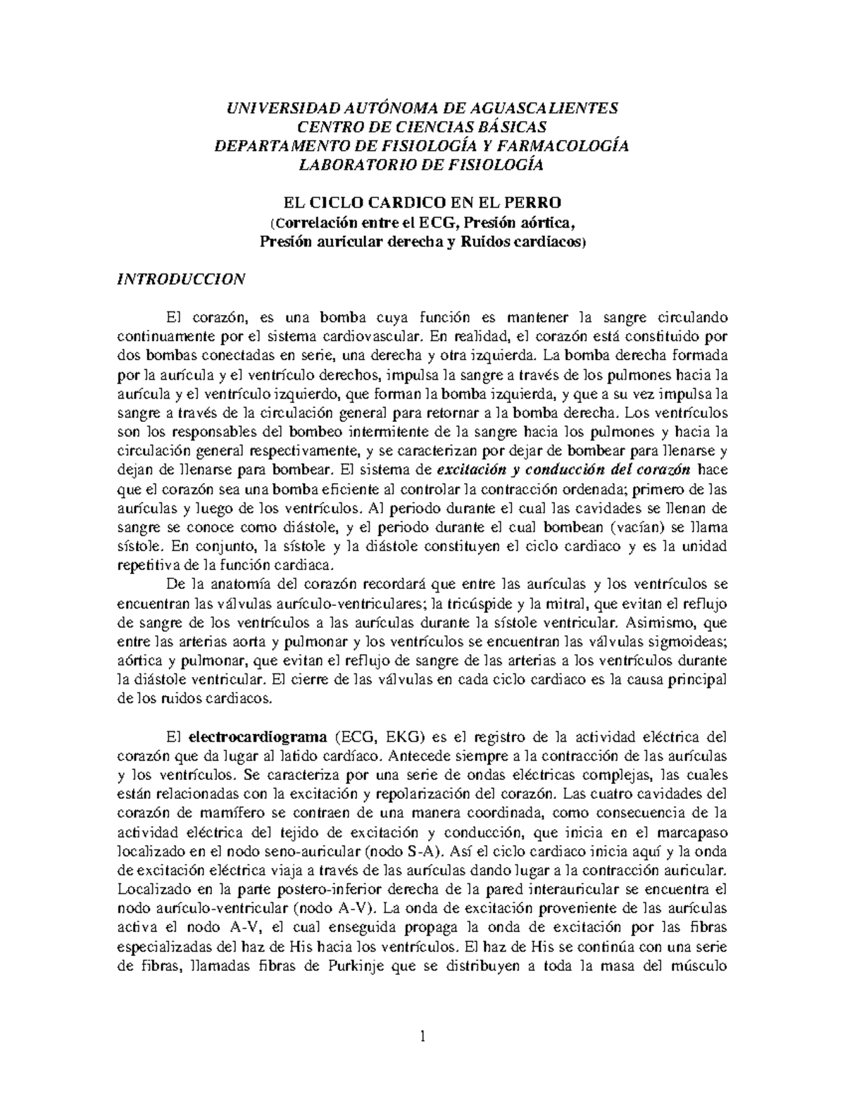 08 - Ciclo cardiaco en perro - UNIVERSIDAD AUTÓNOMA DE AGUASCALIENTES ...