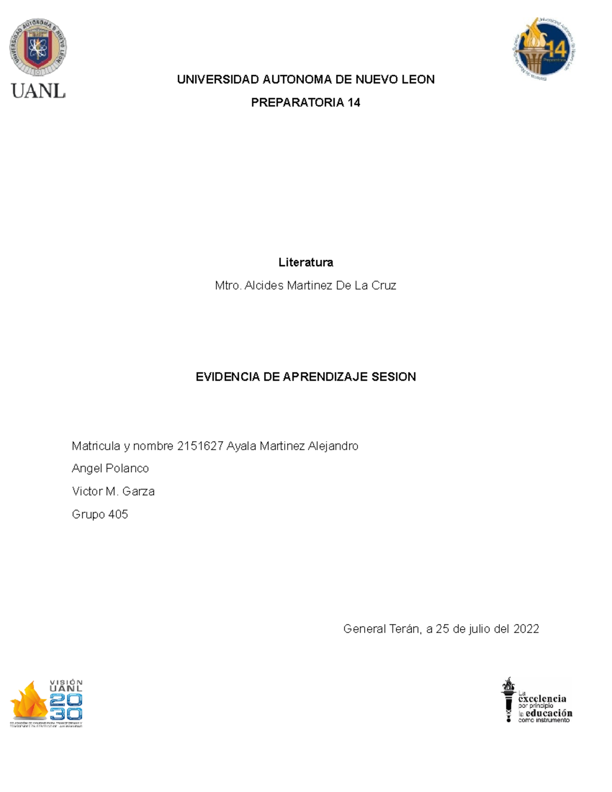 Filosofia E1 - UNIVERSIDAD AUTONOMA DE NUEVO LEON PREPARATORIA 14 ...