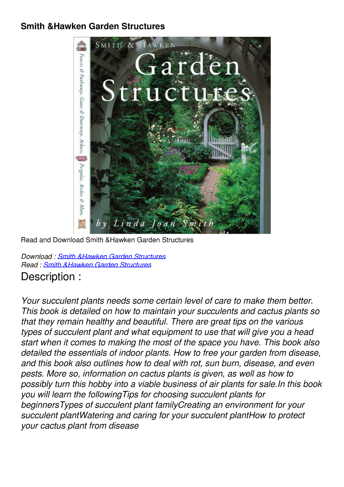 DOWNLOAD/PDF Smith Hawken Garden Structures - Smith &Hawken Garden ...