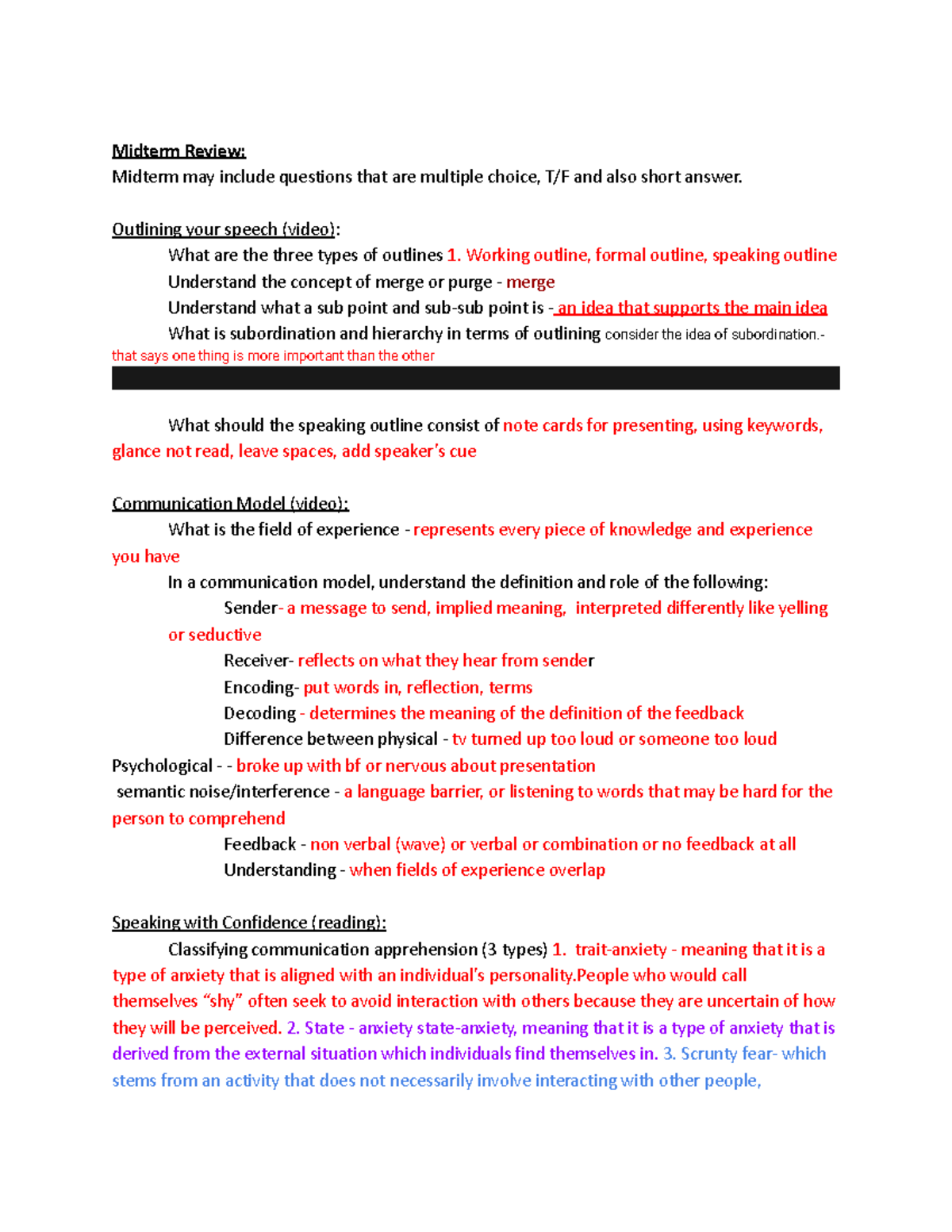 Untitled Document - Study Guide - Midterm Review: Midterm May Include ...