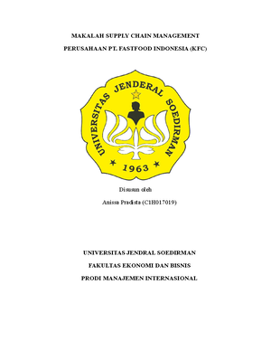 Makalah Supply Chain Management Studocu
