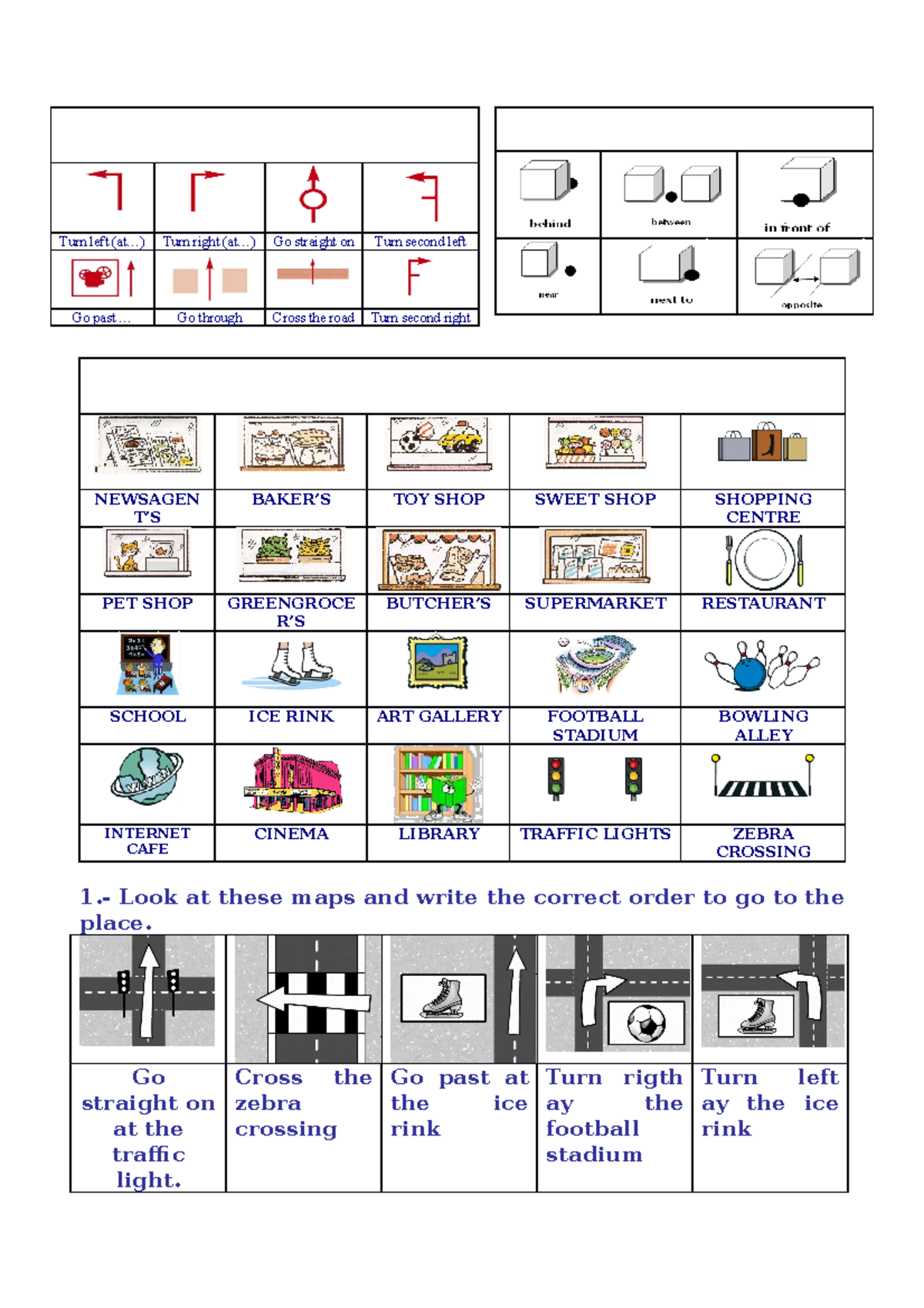 Placesgivingdirectionspicturedictionaries 4maria NEWSAGEN T’S