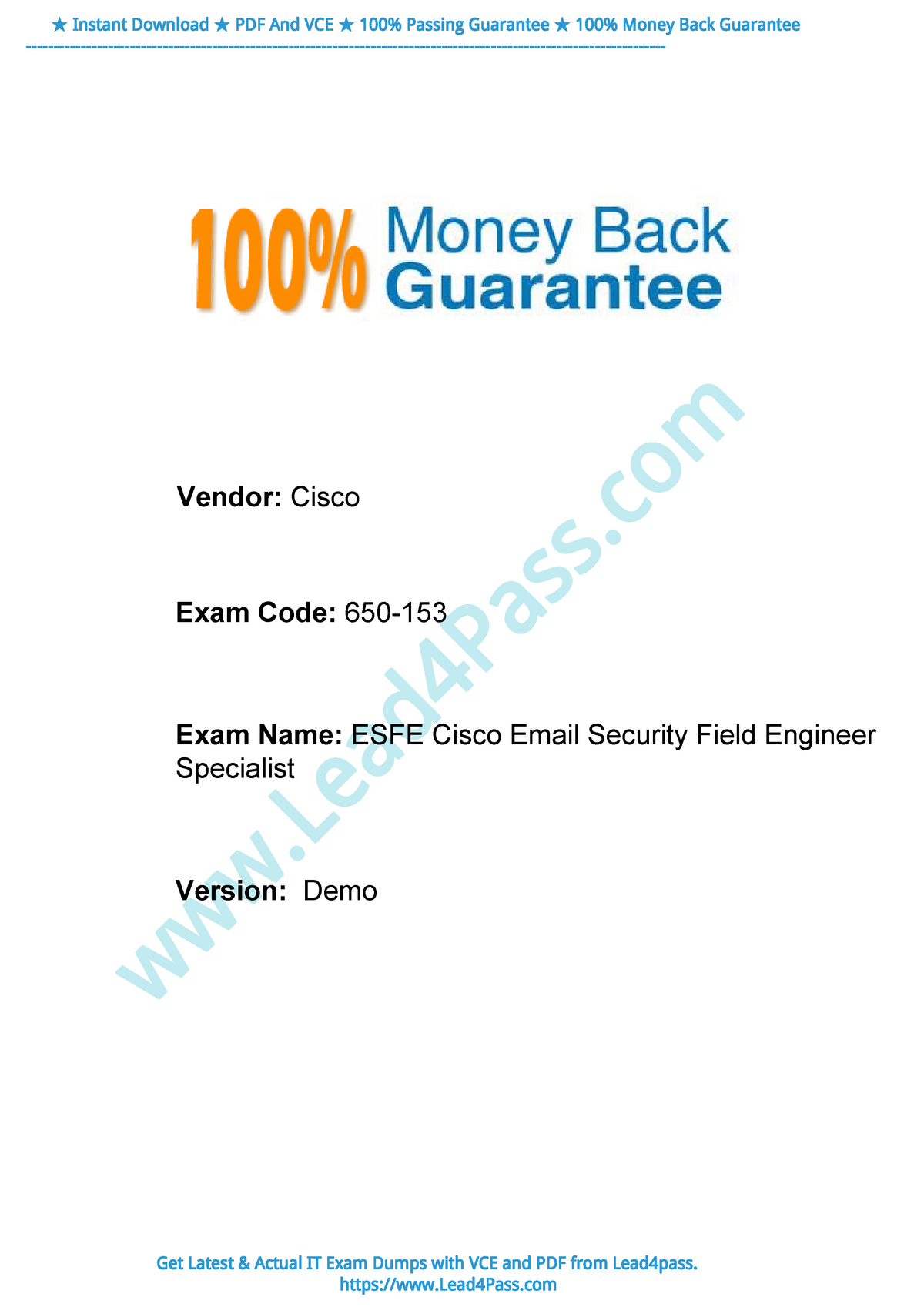 Latest Cisco IronPort 650-153 Exam questions and answers - Warning: Error  during font loading: - Sns-Brigh10