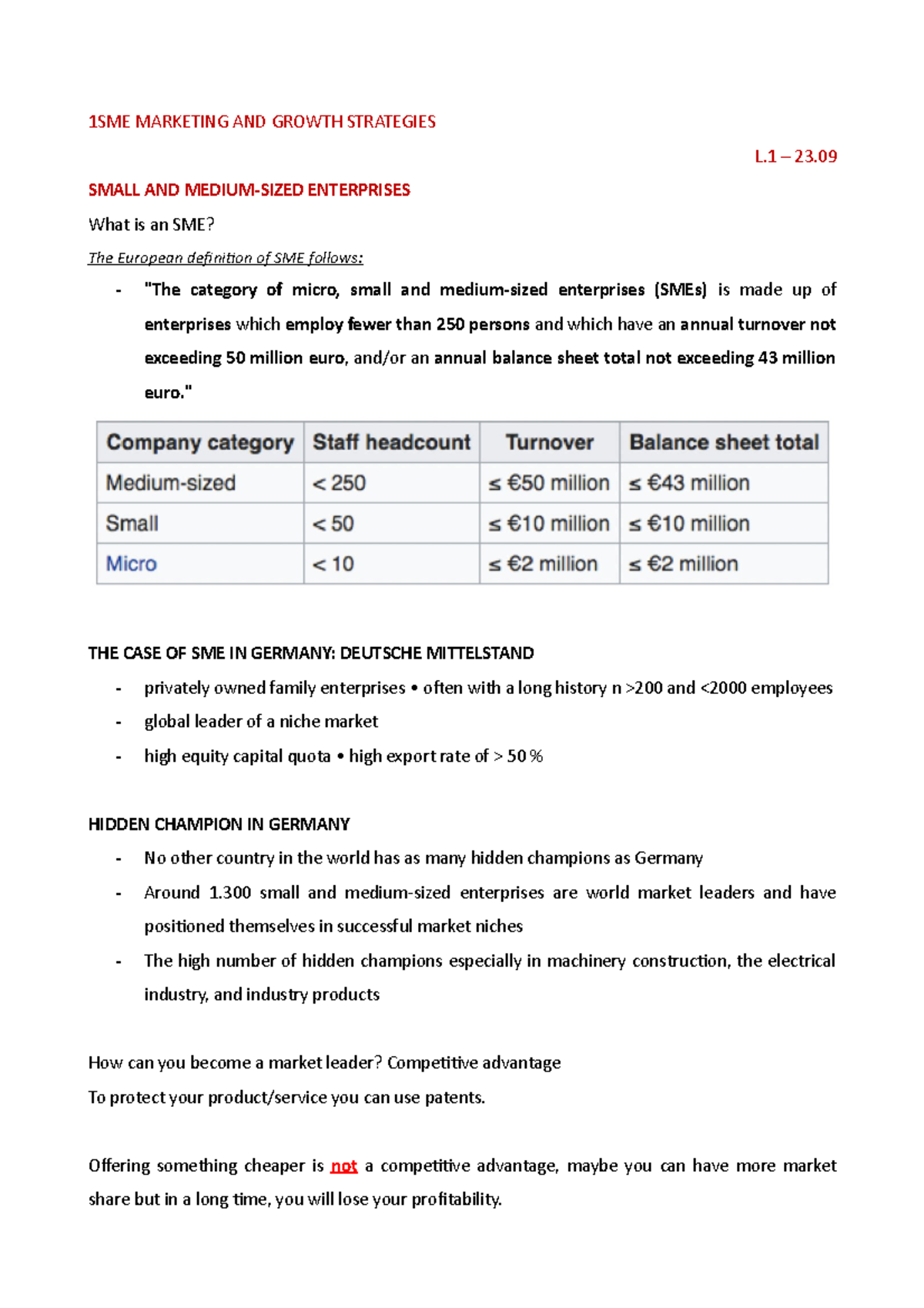 SME Marketing AND Growth Strategies - 1SME MARKETING AND GROWTH ...