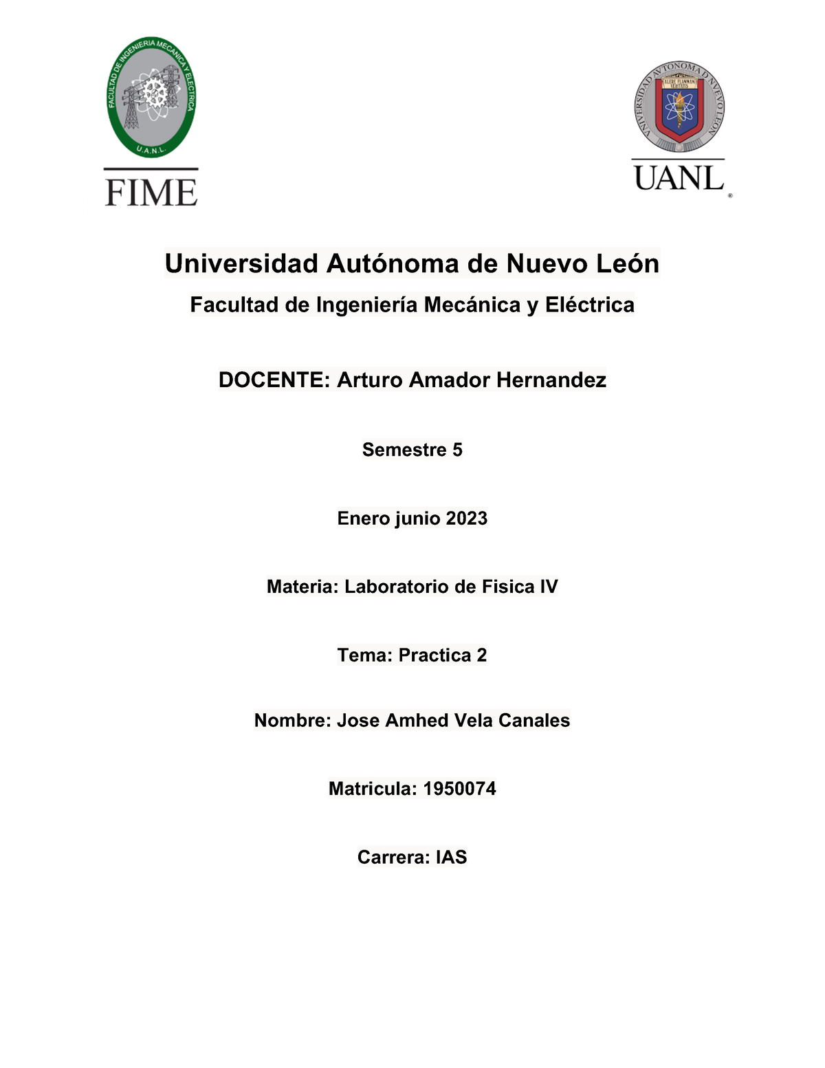 Practica 2 - F Universidad Autónoma De Nuevo León Facultad De ...