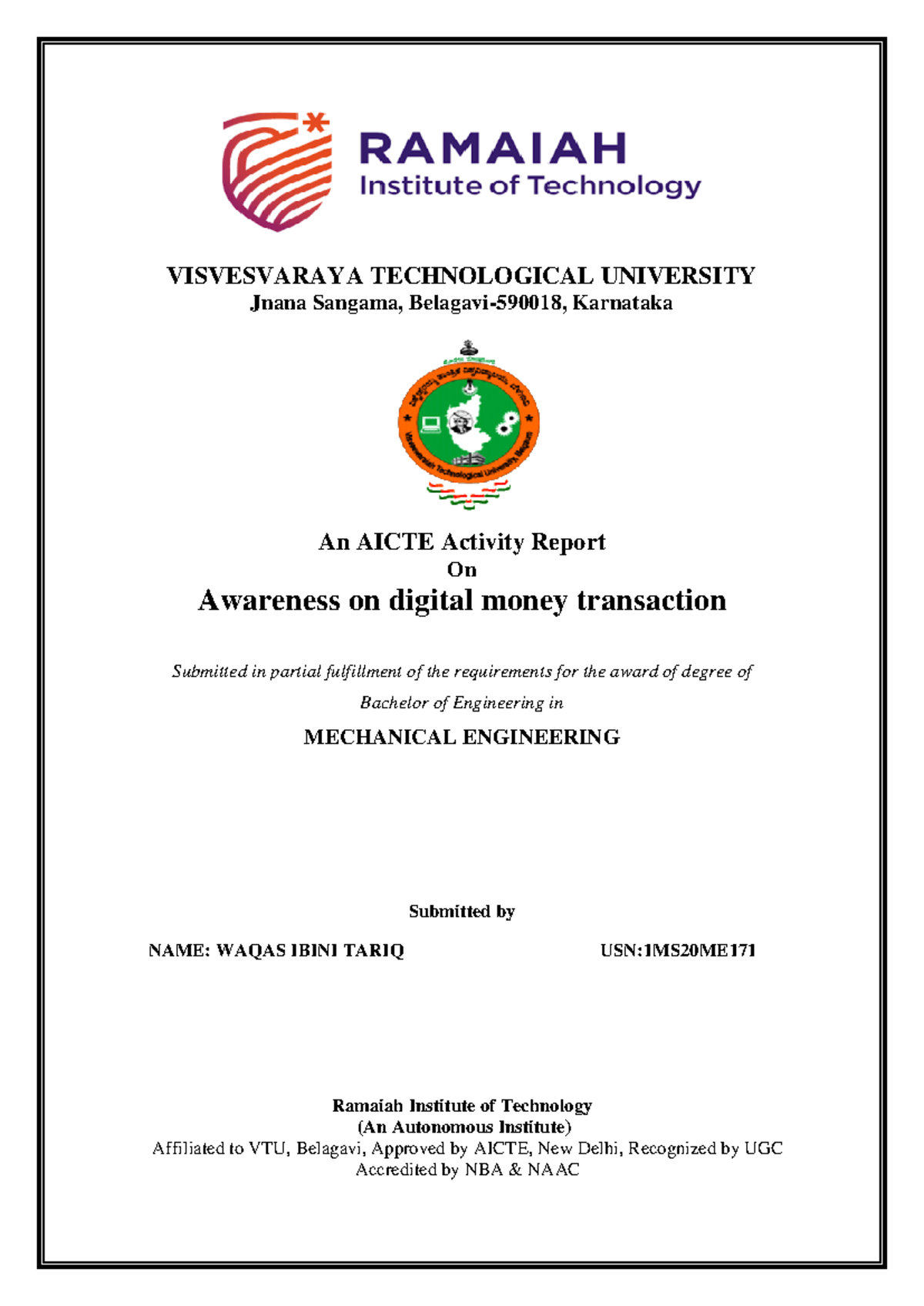 1fffffff - VISVESVARAYA TECHNOLOGICAL UNIVERSITY Jnana Sangama ...