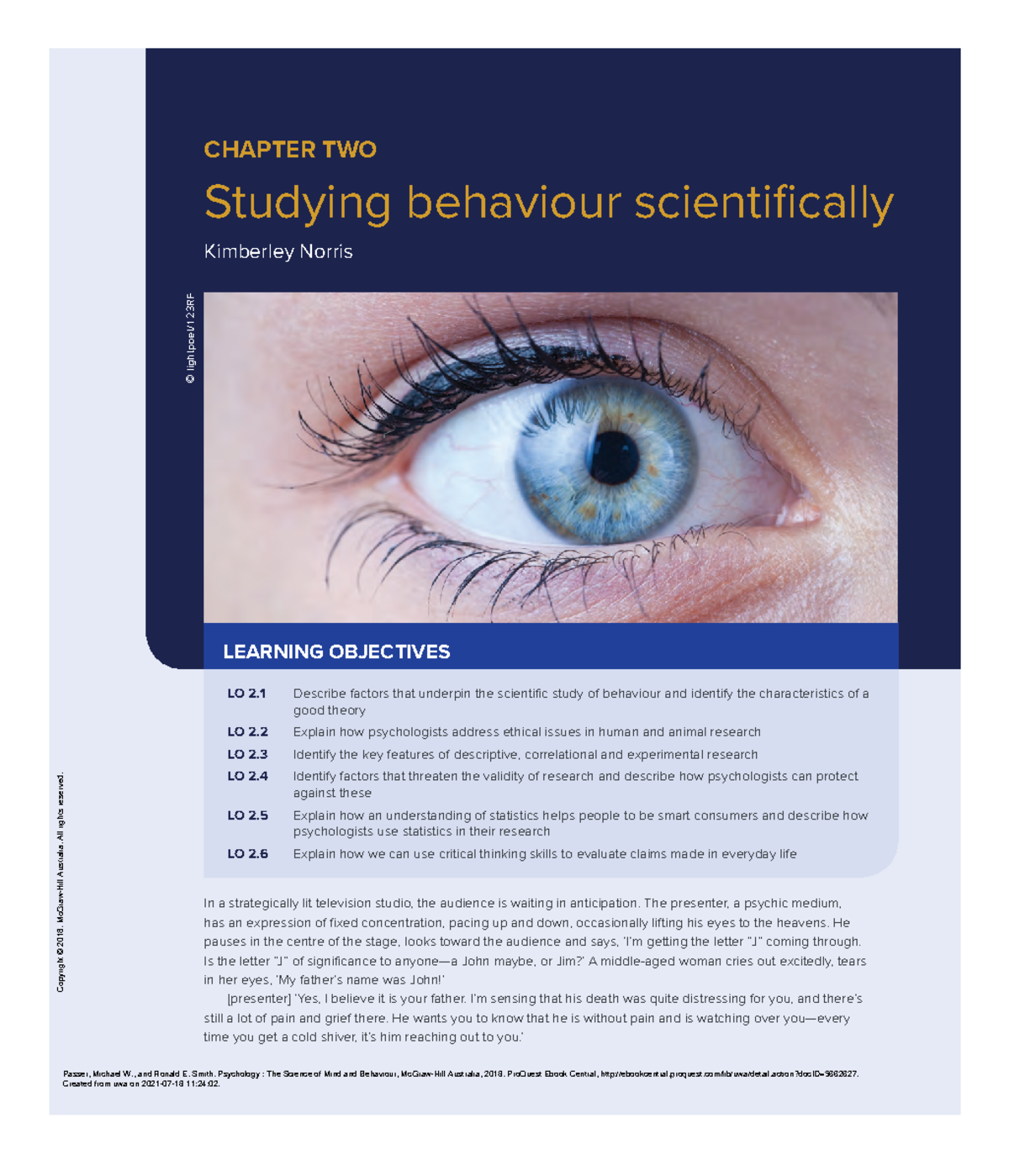 Psychology The Science of Mind and Behaviour - (2 Studying behaviour