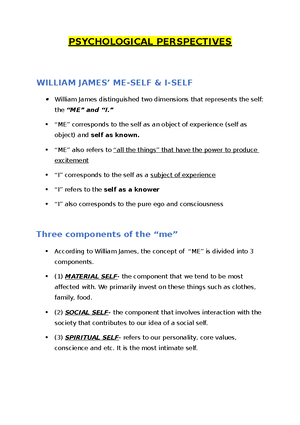 THE SELF FROM Various Perspectives - THE SELF FROM VARIOUS PERSPECTIVES ...