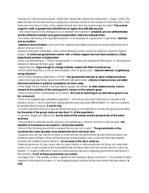 Chapters 6 and 7 of Econ 1014 - Chapter 6: Taxes and Subsidies Key ...